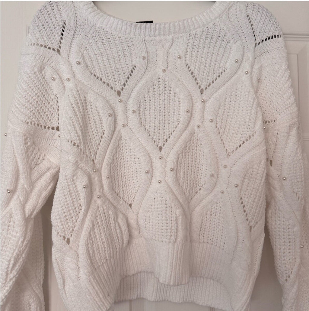 Planet heart Pullover Sweater Bright White S