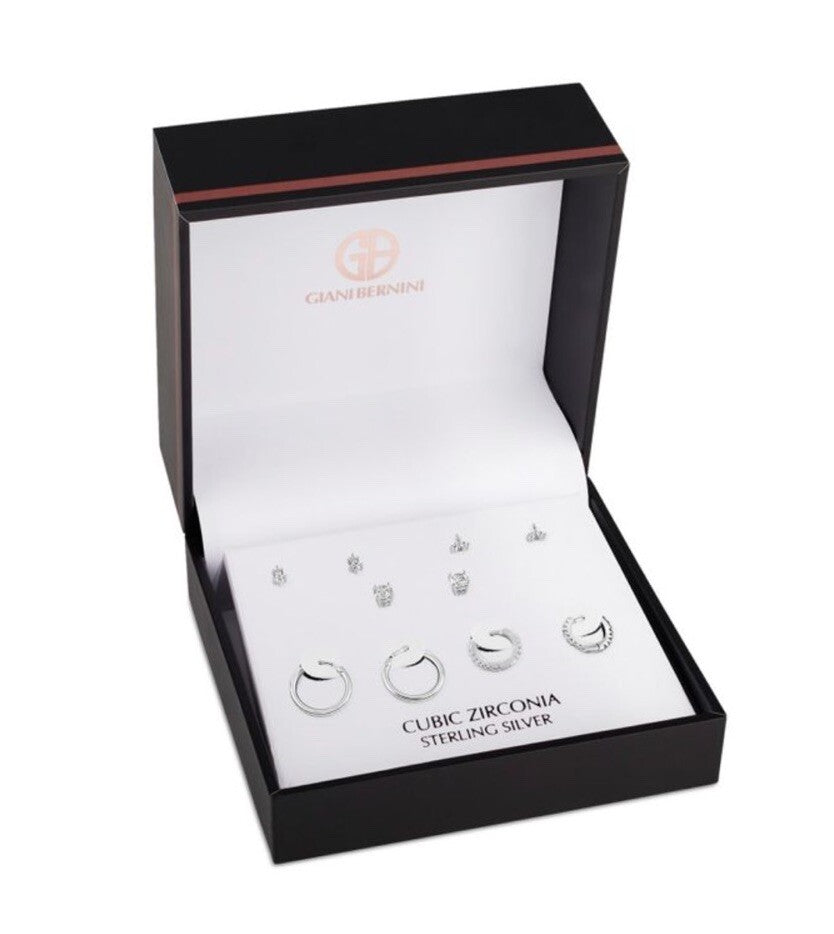 Giani Bernini Cubic Zirconia Earrings 5 Pairs 