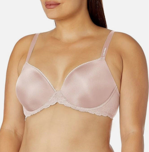 Calvin Klein Seductive Comfort Lace Demi Bra Barely Pink 34D