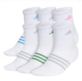 adidas Women's Athletic Quarter Socks Size 5-10 - 6 Pack