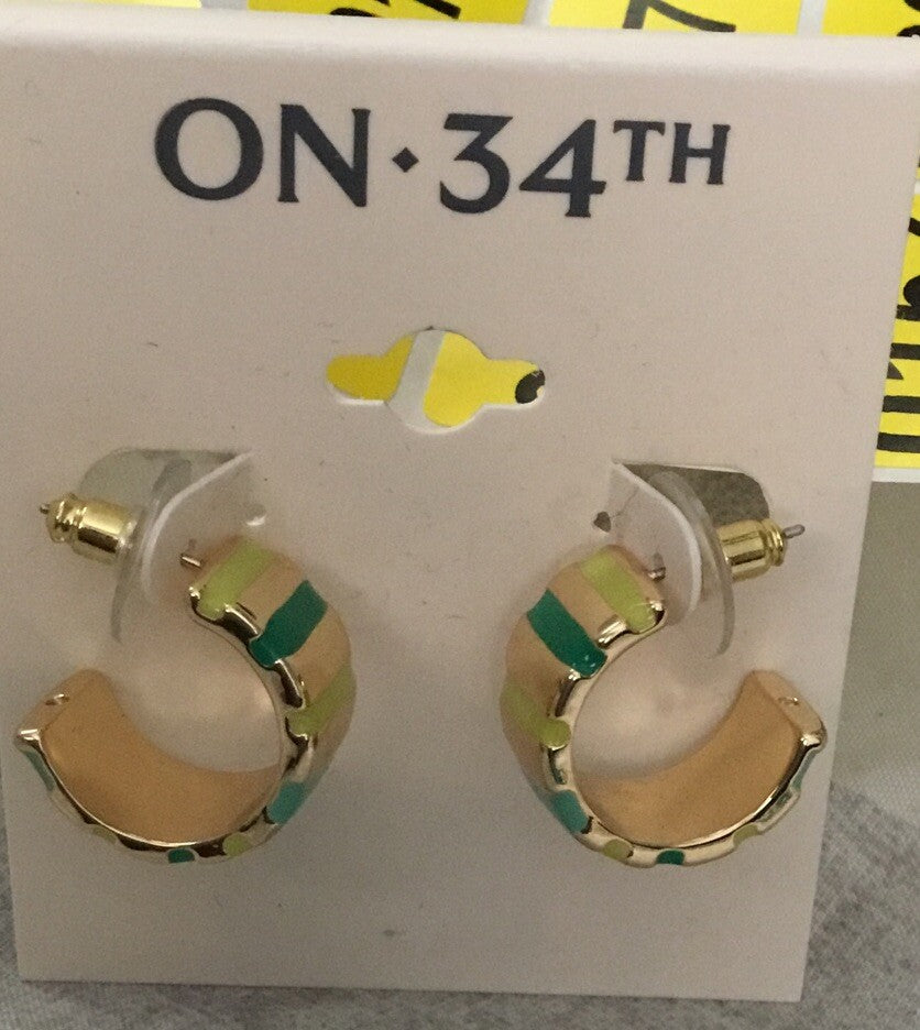 Women's Green On 34th Earrings And Ear Cuffs