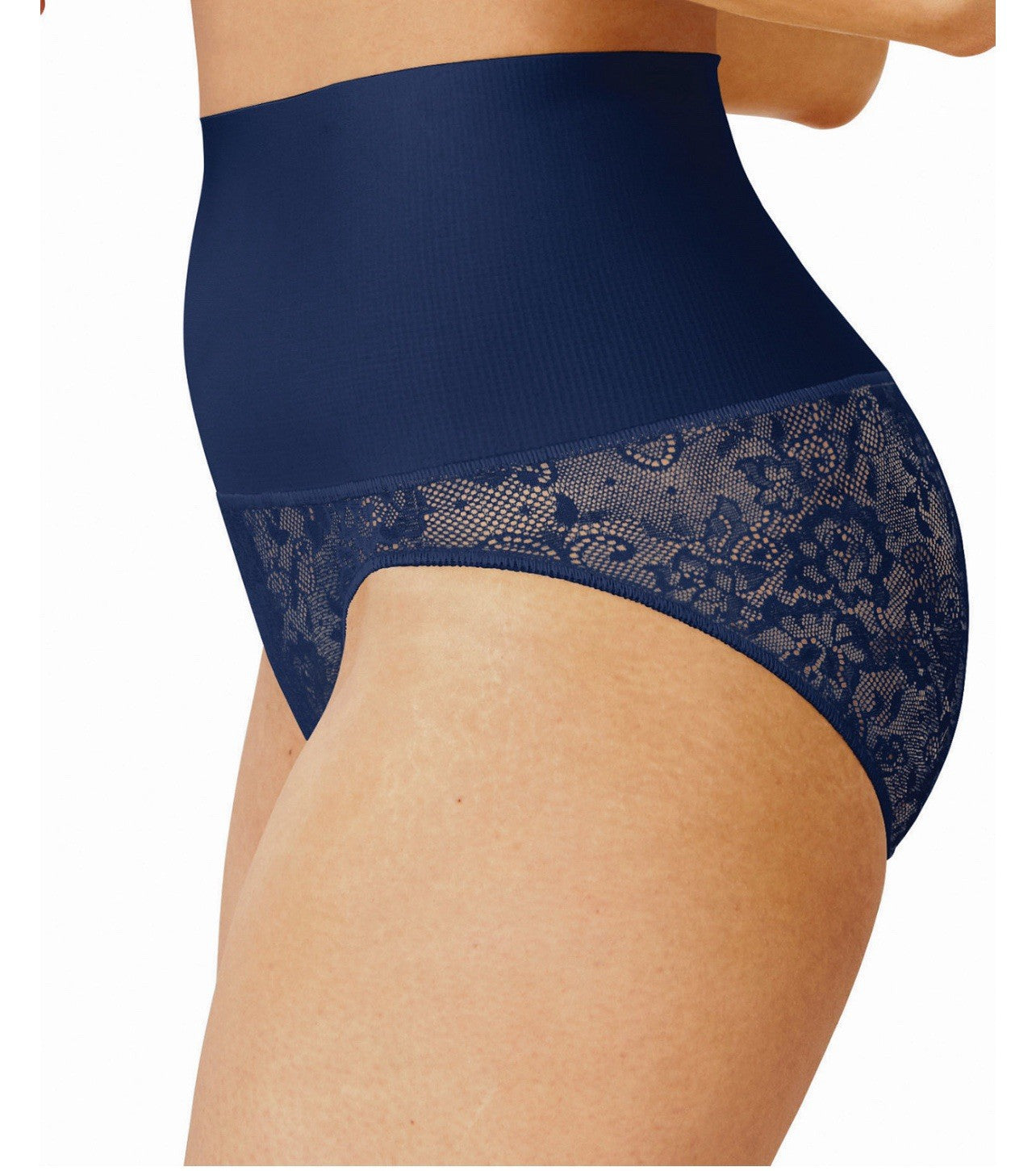 Maidenform Tame Your Tummy Firm Control Brief DM0051 - Navy Blue Lace XL
