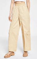 Cotton On Women's Quinn Cargo Pants Utility Light Sand Beige Organic Size 10
