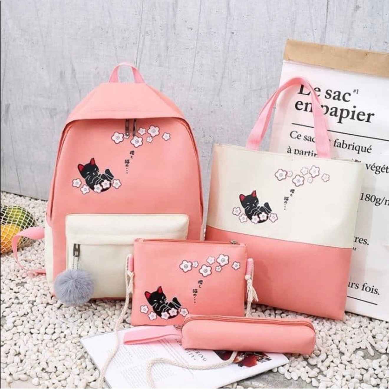 School Backpack Pink Girl Backpack set 4 Pink Girl School Backpack Set – 4 Piece Set