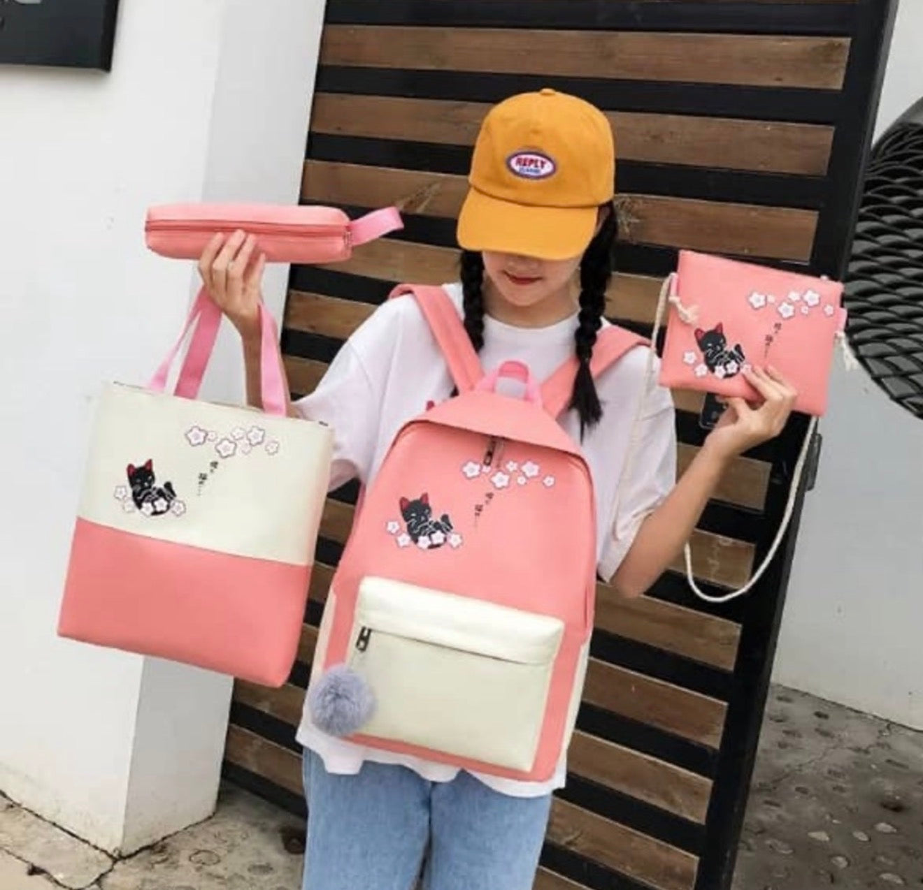 School Backpack Pink Girl Backpack set 4 Pink Girl School Backpack Set – 4 Piece Set