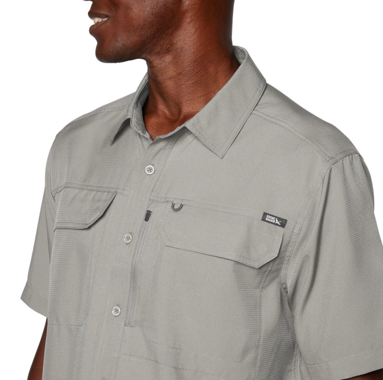 Eddie Bauer Men's Moisture Wicking Woven Tech Short Sleeve Shirt Size XL