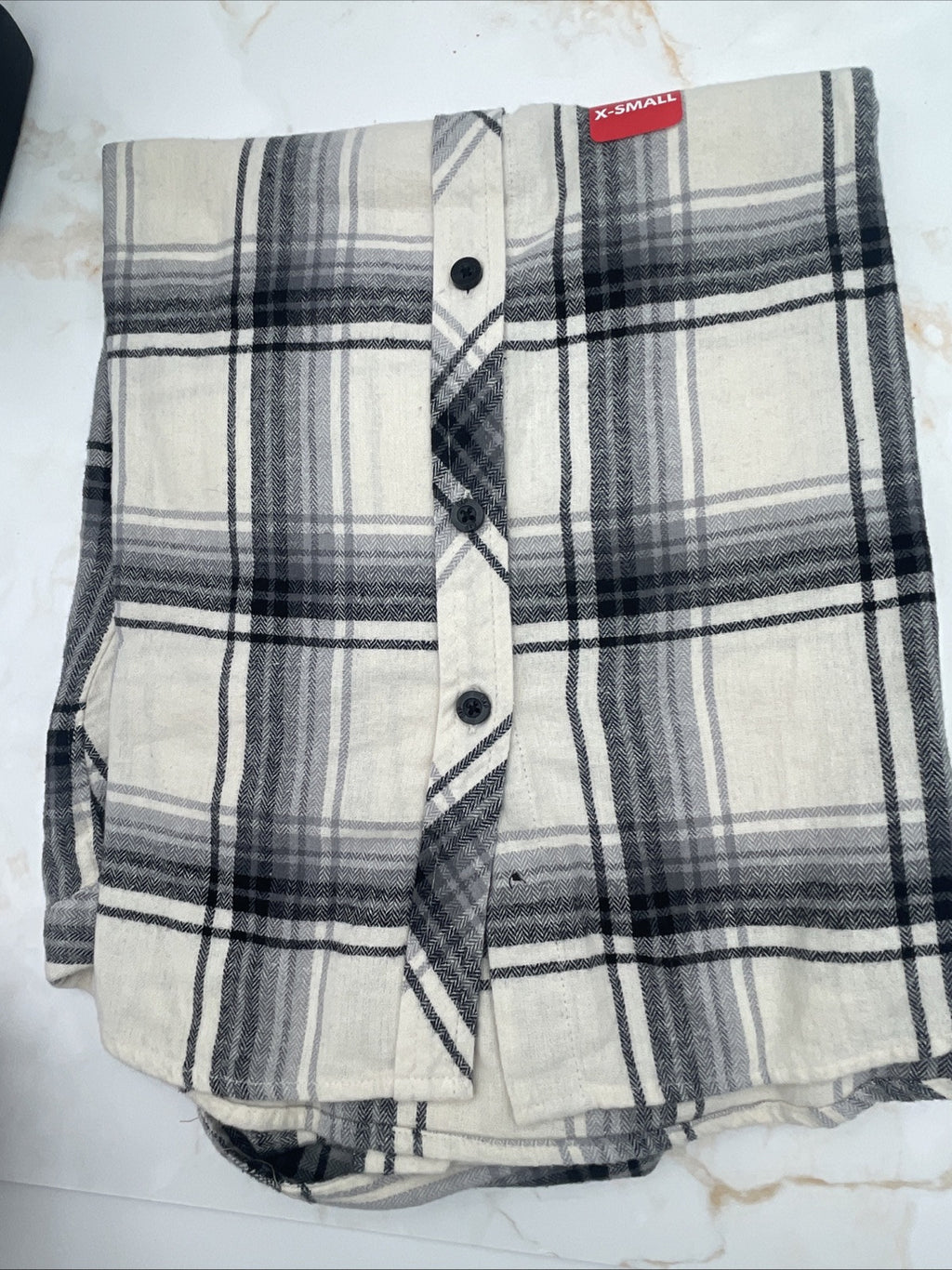 Gap Women's Soft Long Sleeve Hi-Low Hem Relaxed Fit Flannel Size XS