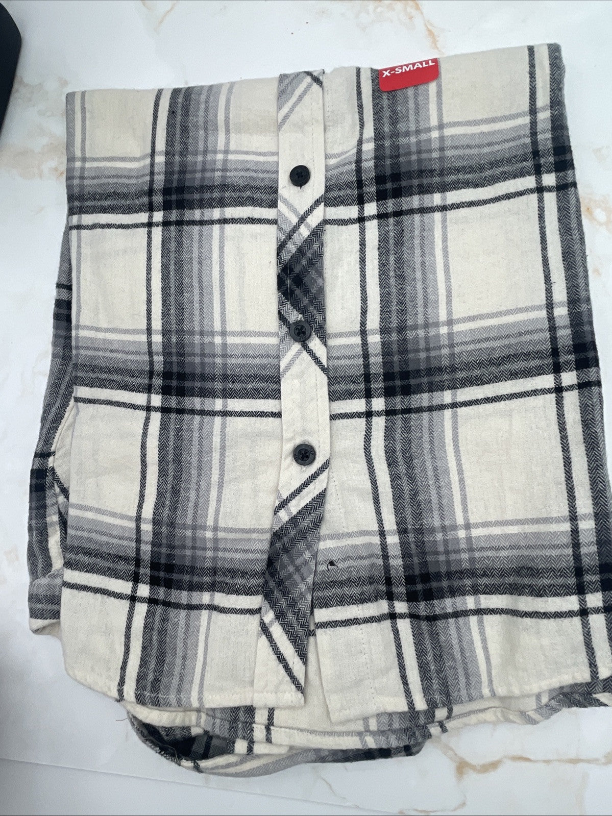 Gap Women's Soft Long Sleeve Hi-Low Hem Relaxed Fit Flannel Size XS
