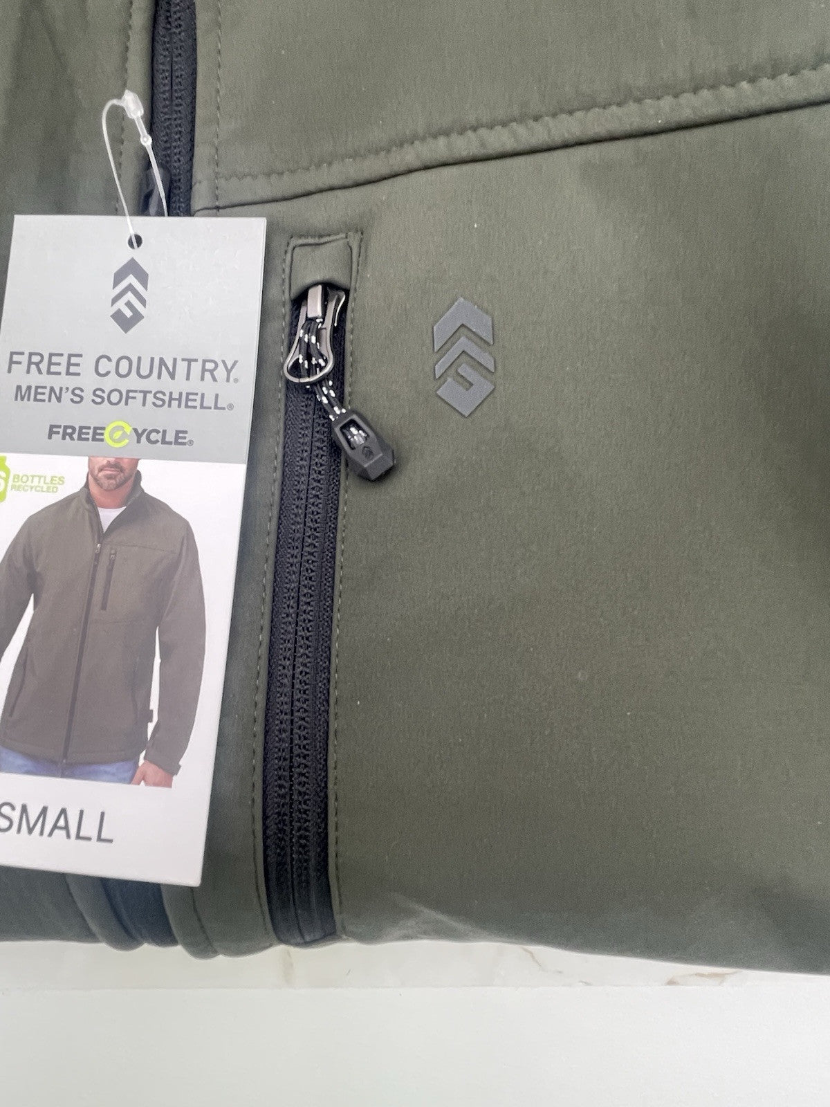 Free Country Men's Softshell Jacket Size Small Olive