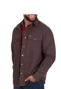 Coleman Men's Fleece Lined Canvas Shirt Jacket Coffee  Size S