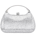 BRANDO  SILVER CRYSTAL MINAUDIERE WITH METAL HANDLE