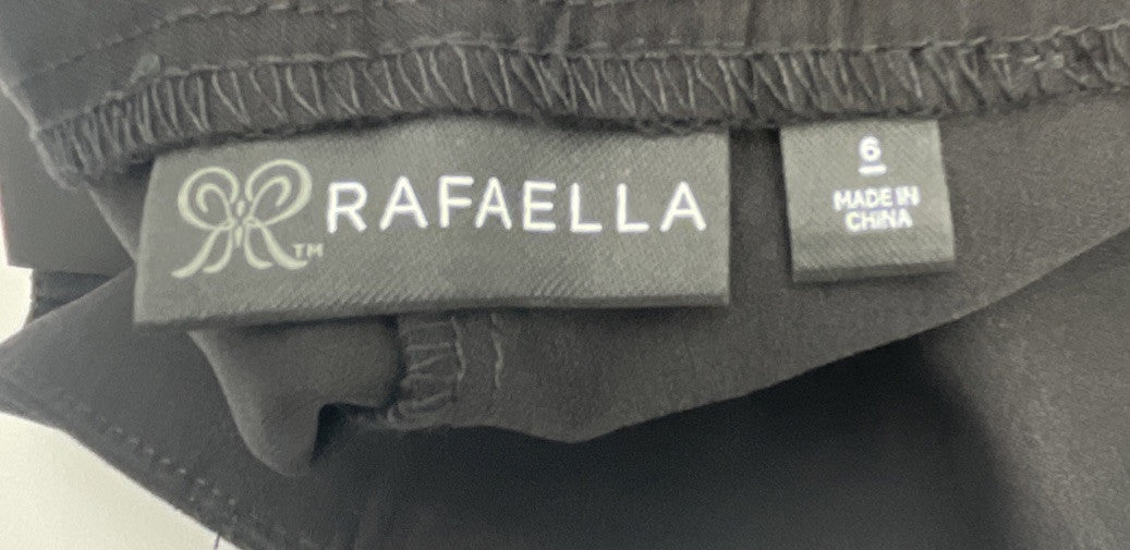 Rafaella Women's Pull-On Stretch Ankle Pant Size 6 Black
