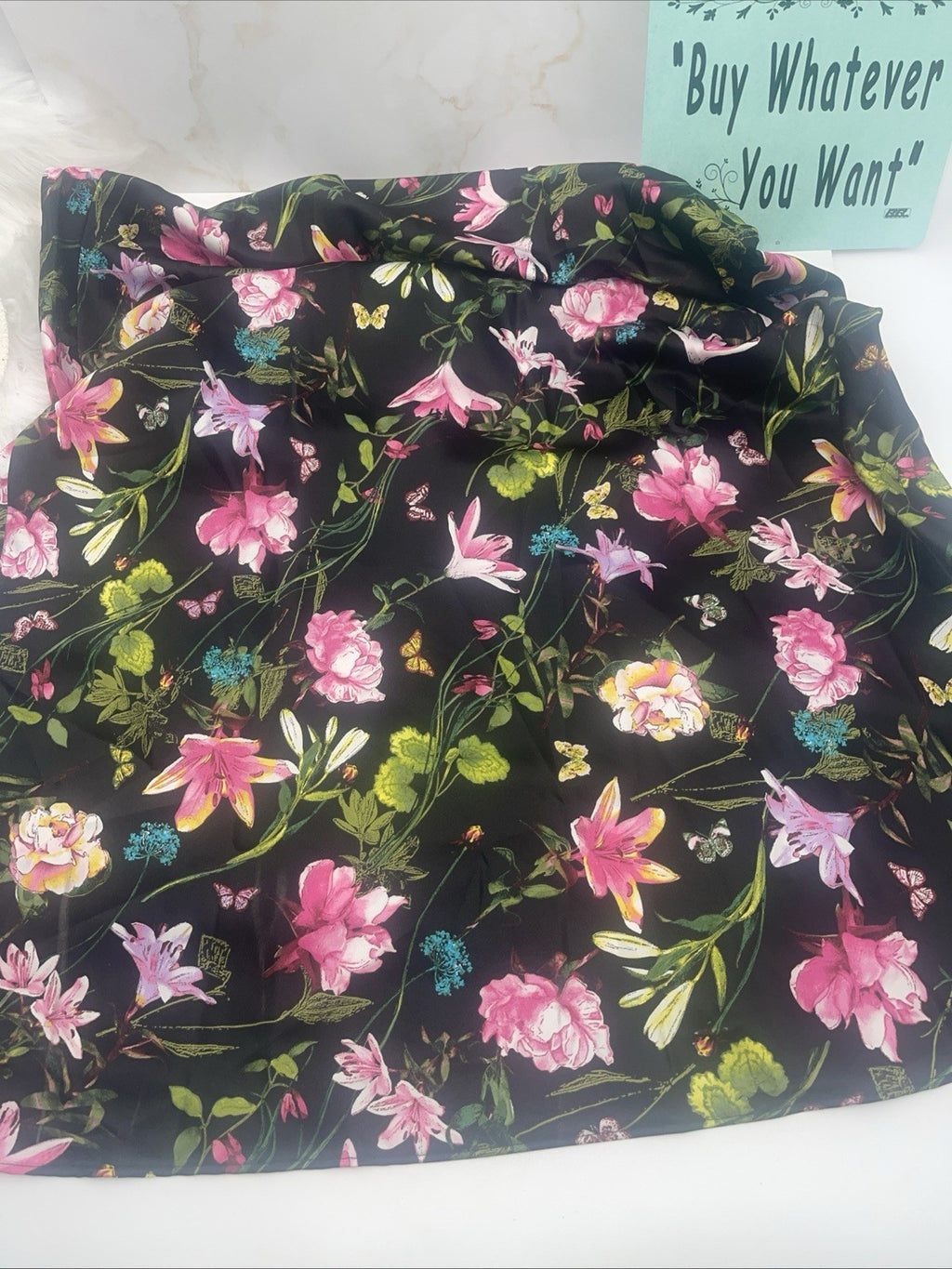 I.N.C. International Concepts Women's Lace-Trim Nightgown, XS Floral