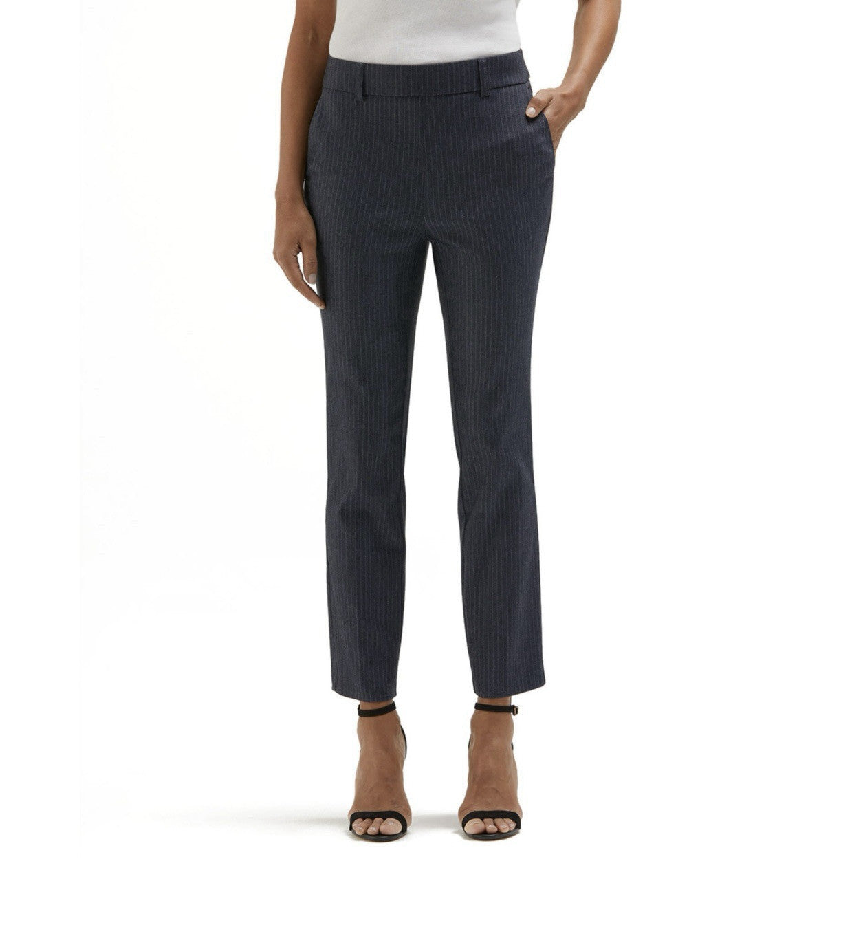 Rafaella Women’s Pull-On Belt Loops Functional Pockets Stretch Ankle Pant Size 6