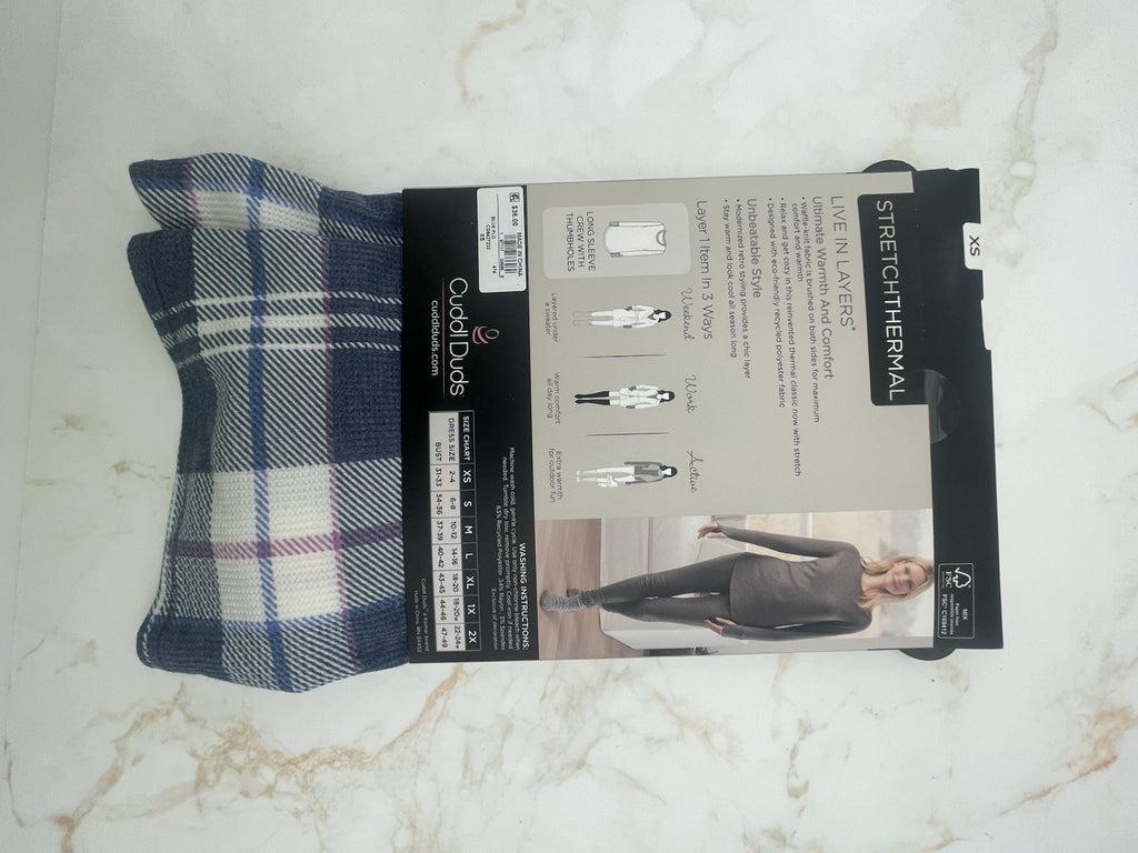 Women's Cuddl Duds® Stretch Thermal Long Sleeve Crew Top XS