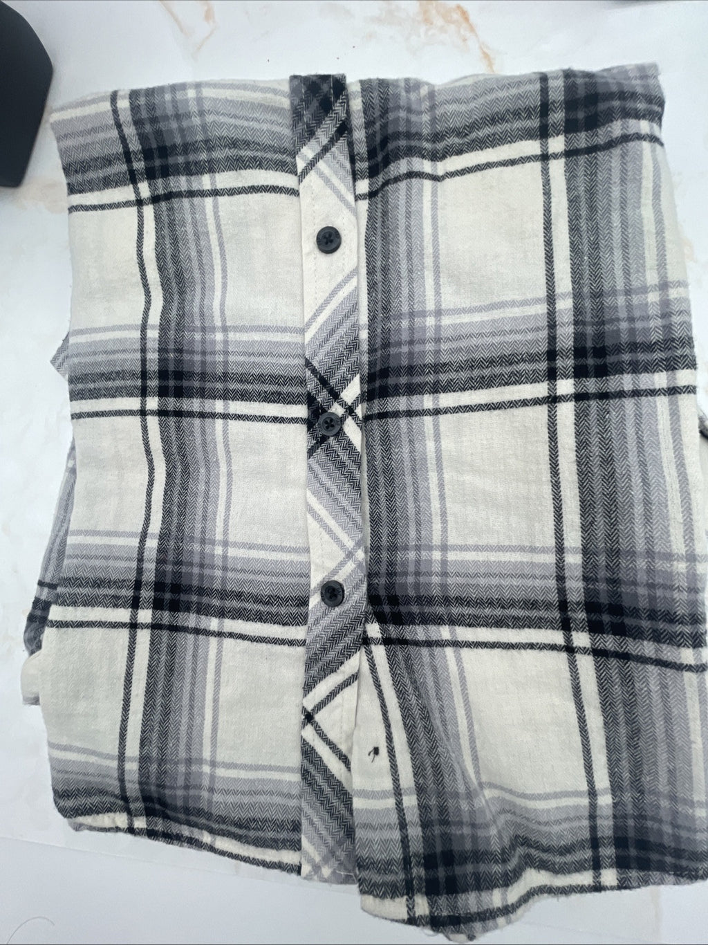 Gap Women's Soft Long Sleeve Hi-Low Hem Relaxed Fit Flannel Size S