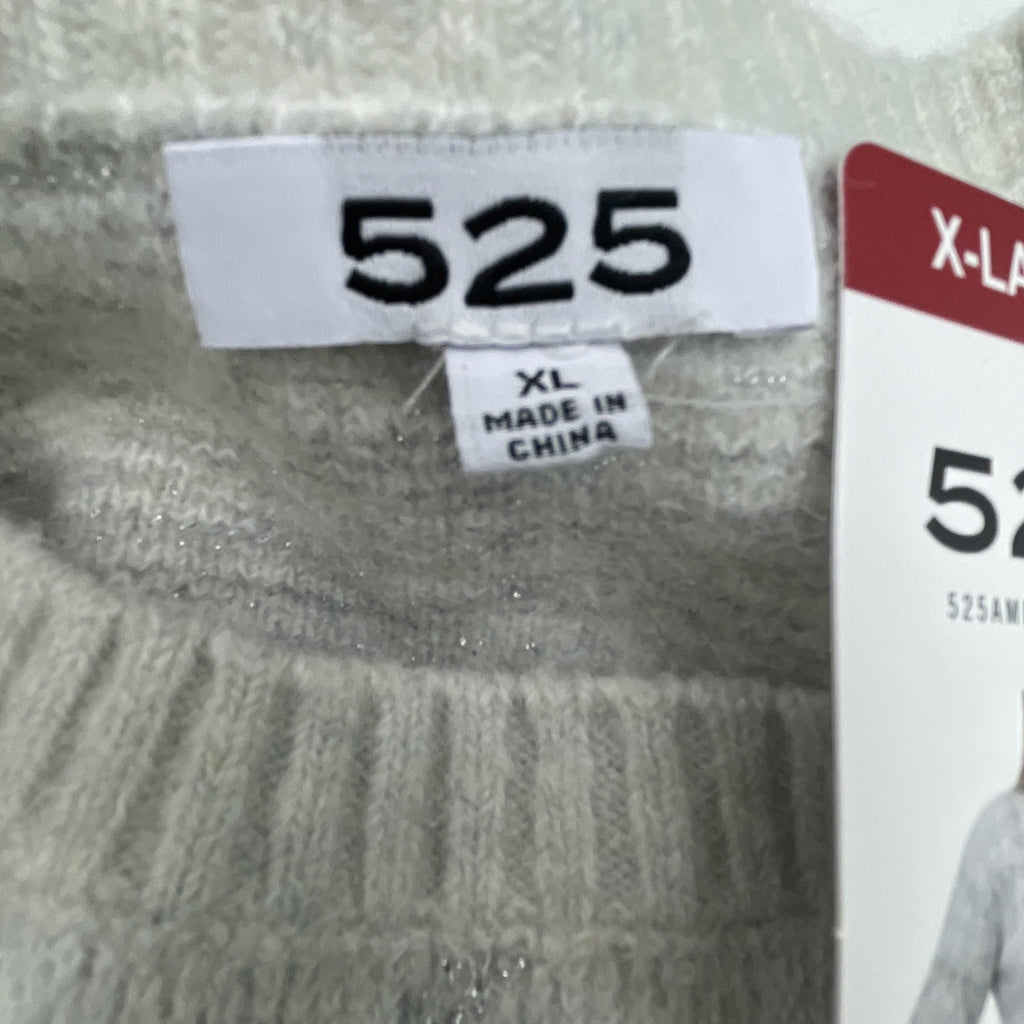 525 Women's Super Soft Crewneck Pullover Lurex Fairisle Sweater XL