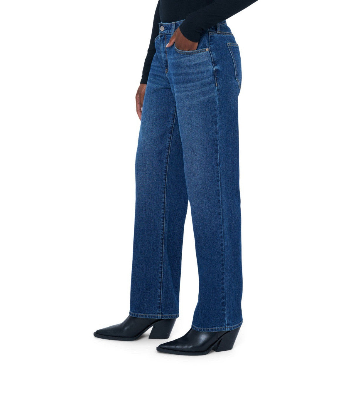 Edited by Remi Bader Women's  Size 8 Loose Straight Jean Blue Confident
