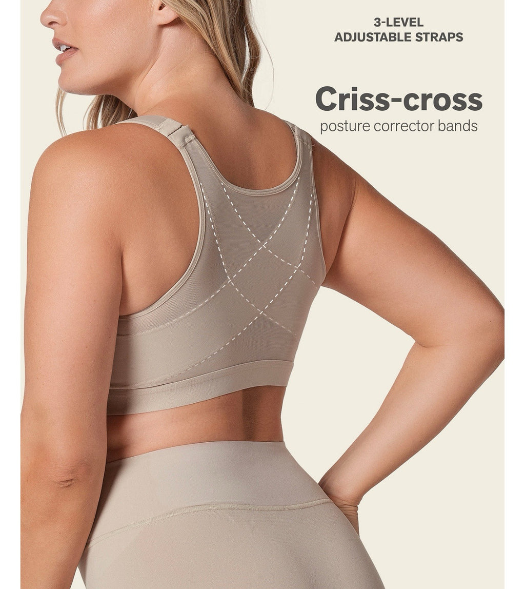 LEONISA Multi Functional Back Support Posture Corrector Wireless Bra 011473 36 B