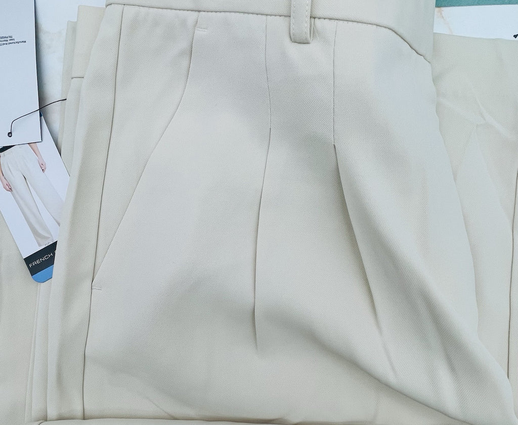 French Connection Ladies Wide Leg Classic Pleat Dress Trouser White Size XS