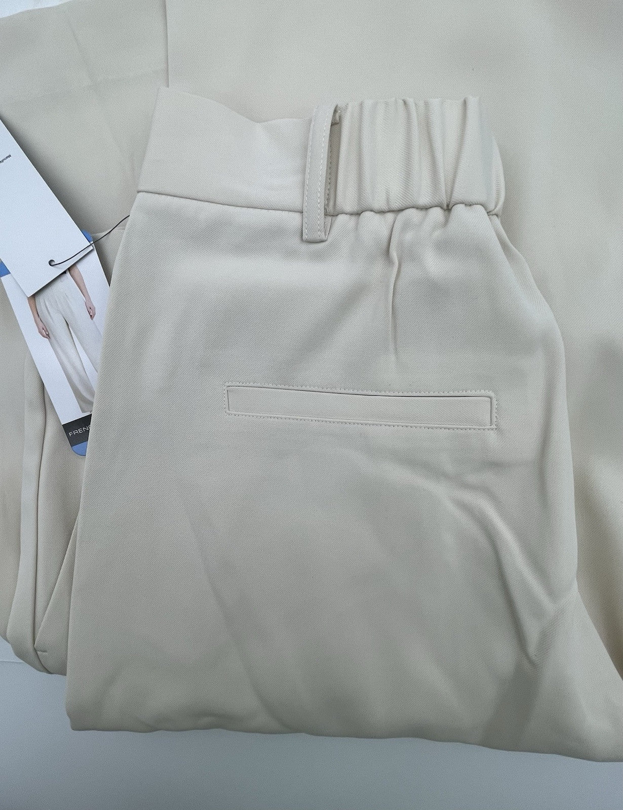 French Connection Ladies Wide Leg Classic Pleat Dress Trouser White Size M