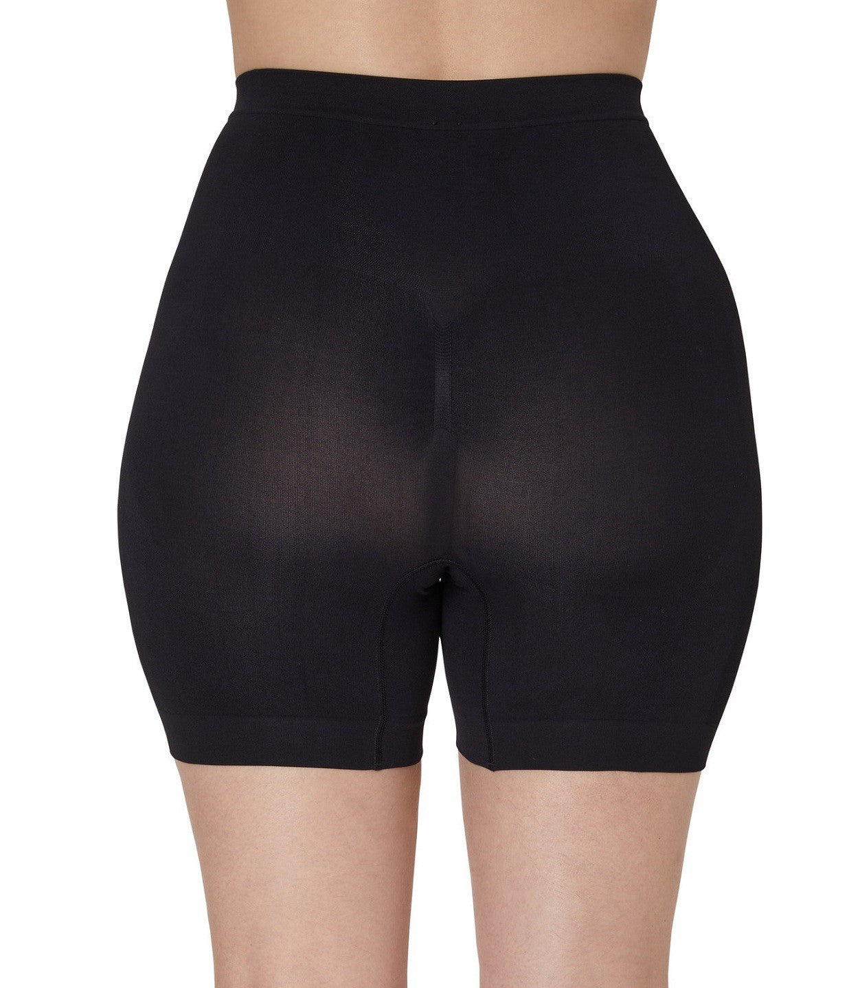 Maidenform Firm Foundations Hi-Waist Thigh Slimmer Women's S CH Black Seamless