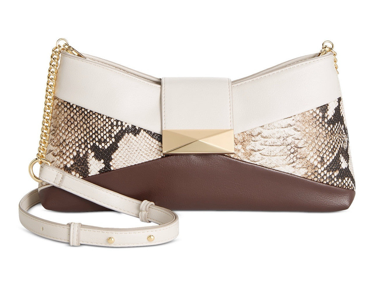 I.N.C. International Women’s Concepts Rebecc Snake Colorblock Medium Clutch
