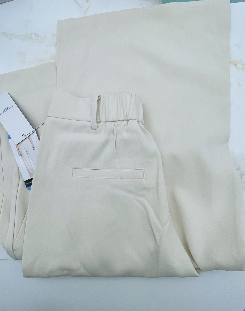 French Connection Ladies Wide Leg Classic Pleat Dress Trouser White Size M