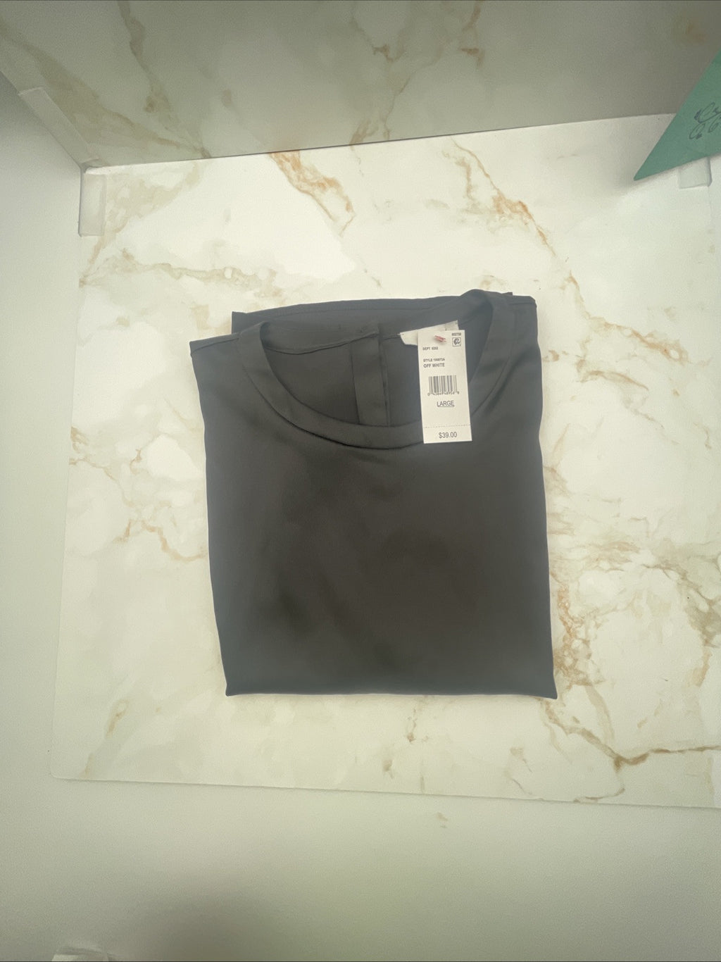 Reiss Shirt Womens 2 Black Short Sleeve Short Sleeve Back Button Tee L
