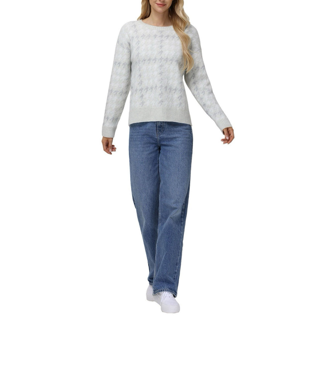 525 Women's Super Soft Crewneck Pullover Lurex Fairisle Sweater M