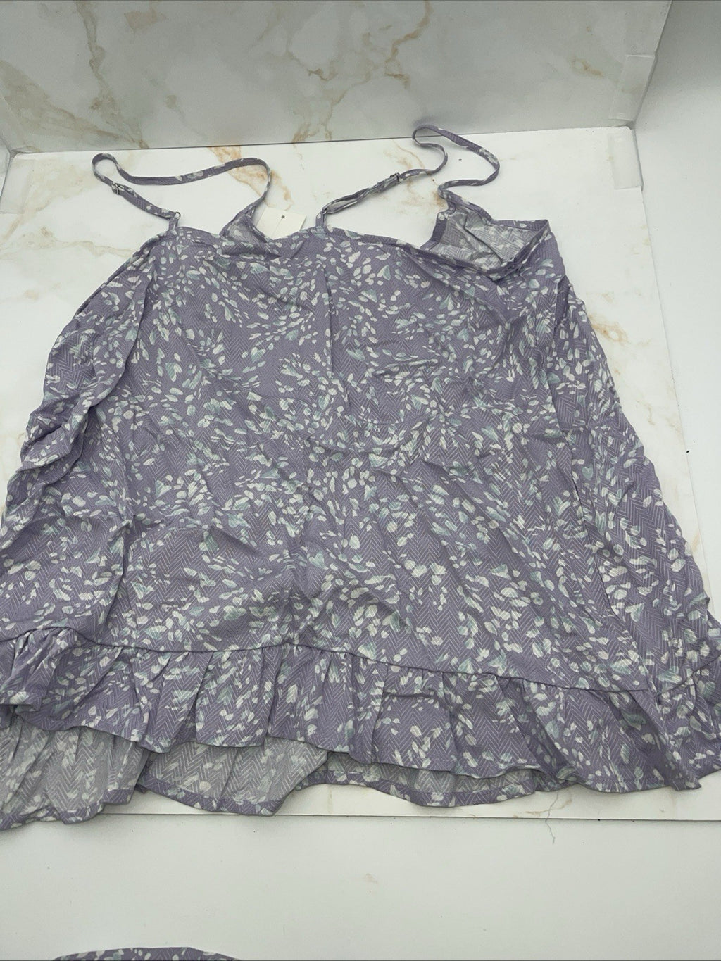 Splendid Women's 2-Pc. Ruffled-Hem Boxer Pajamas Set Shadow Floral Size XL