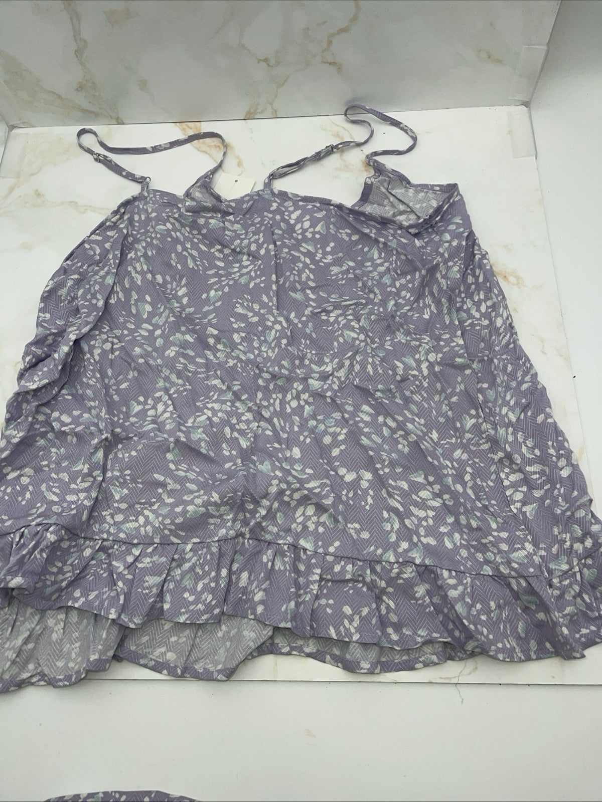 Splendid Women's 2-Pc. Ruffled-Hem Boxer Pajamas Set Shadow Floral Size XL