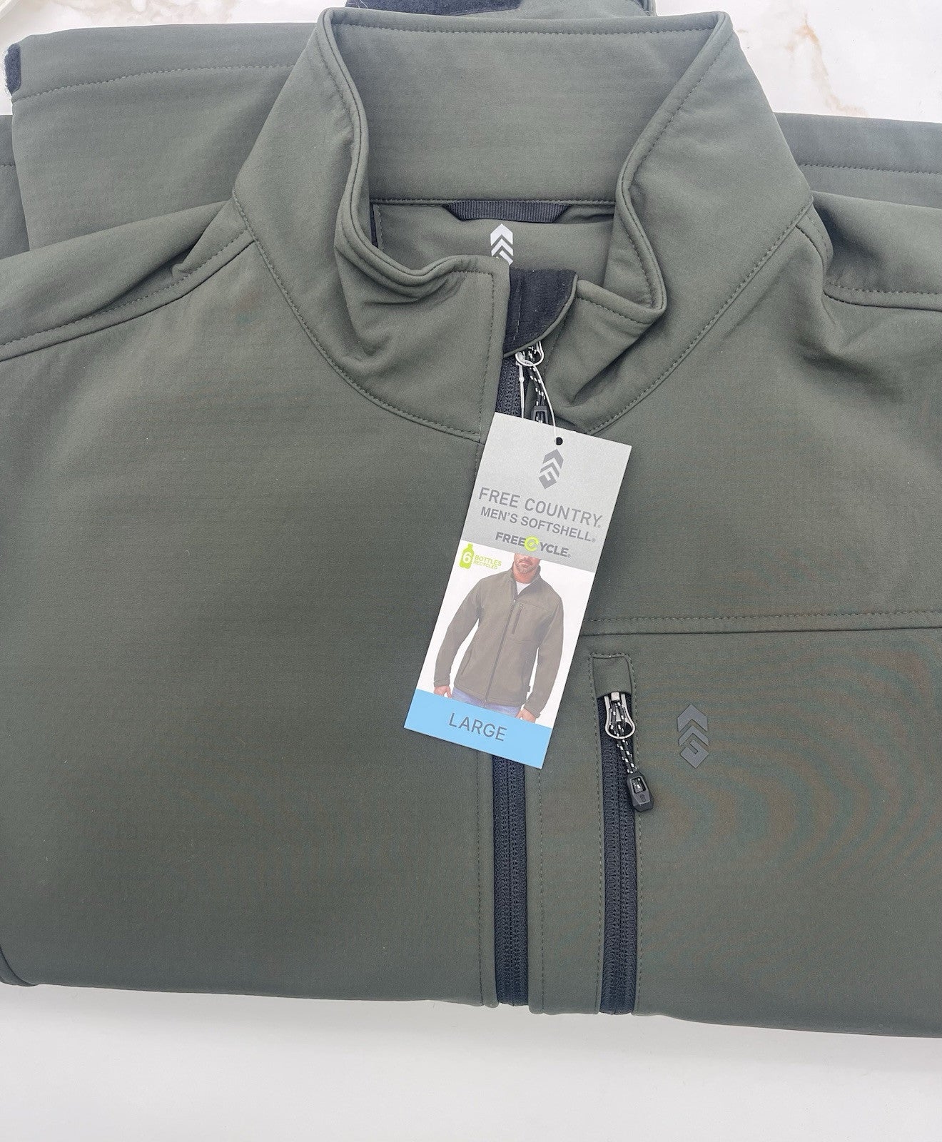 Free Country Men's Softshell Jacket Size Large Olive