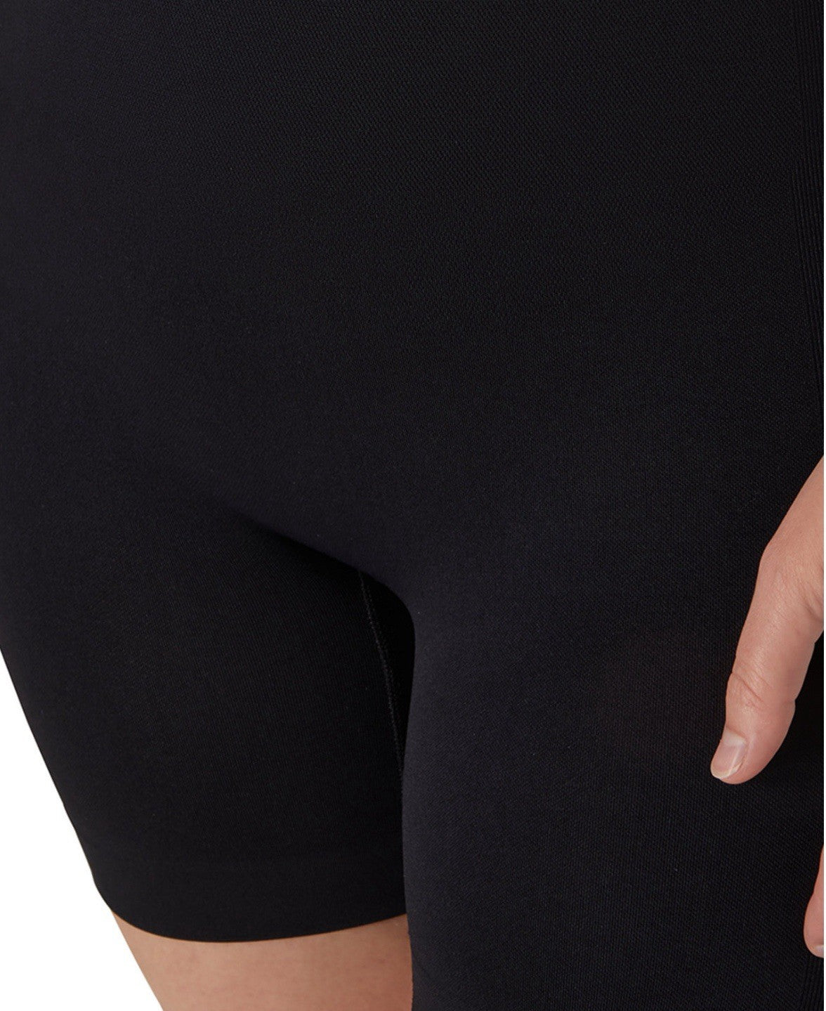 Maidenform Firm Foundations Hi-Waist Thigh Slimmer Women's S CH Black Seamless