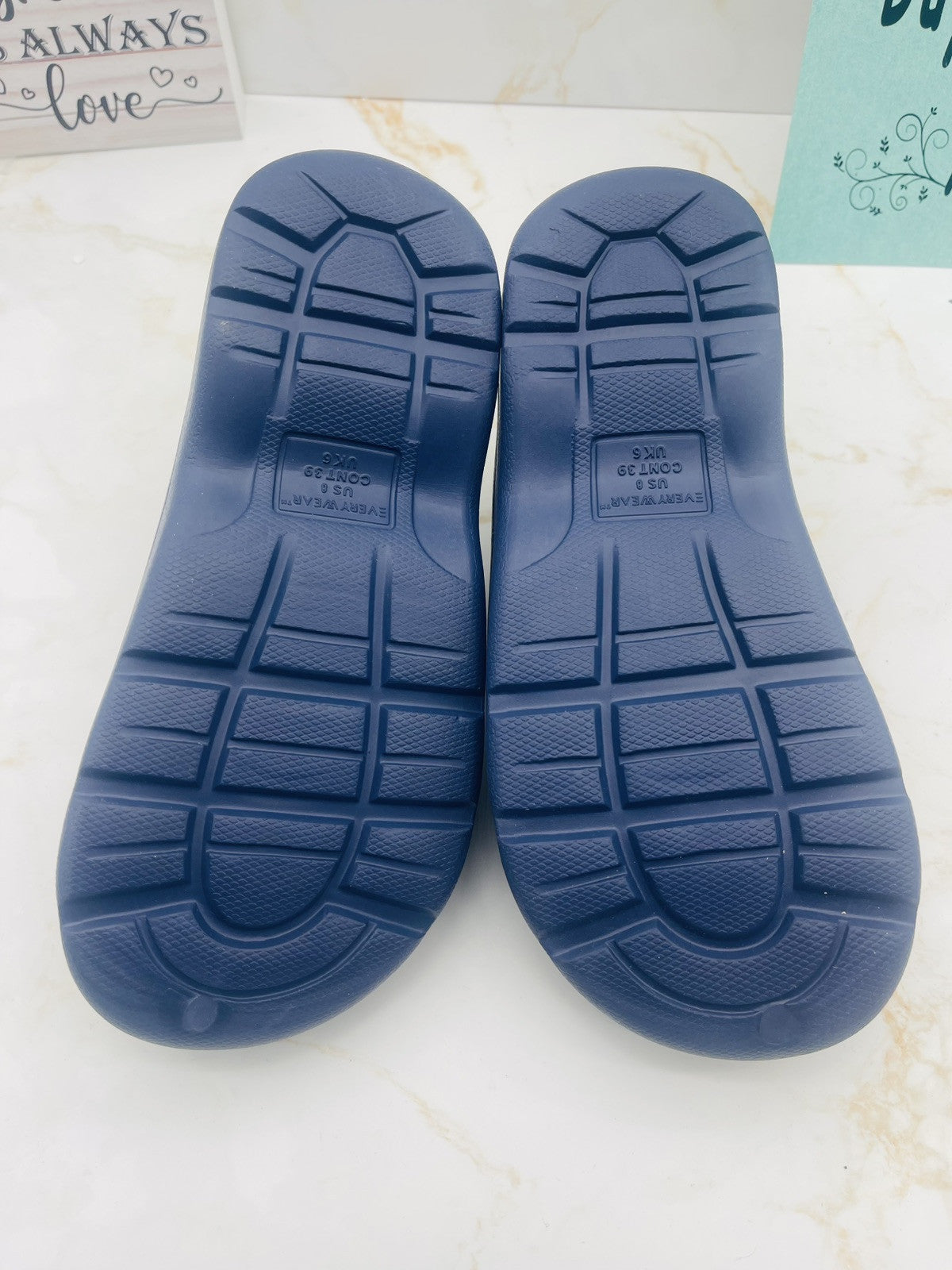 Totes Women's Super Comfy, Ultra Tough Clogs, Size  10 Navy with Garden Veggies