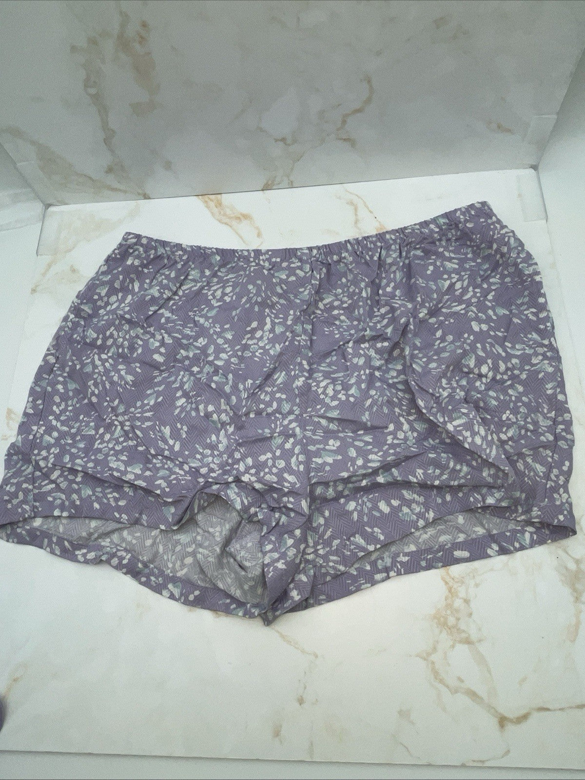 Splendid Women's 2-Pc. Ruffled-Hem Boxer Pajamas Set Shadow Floral Size XL