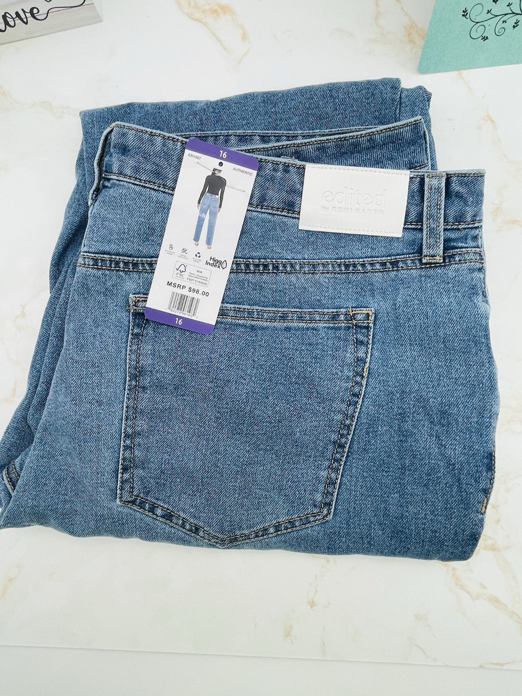 Edited by Remi Bader Women's Loose Straight Jean Size 16 Authentic