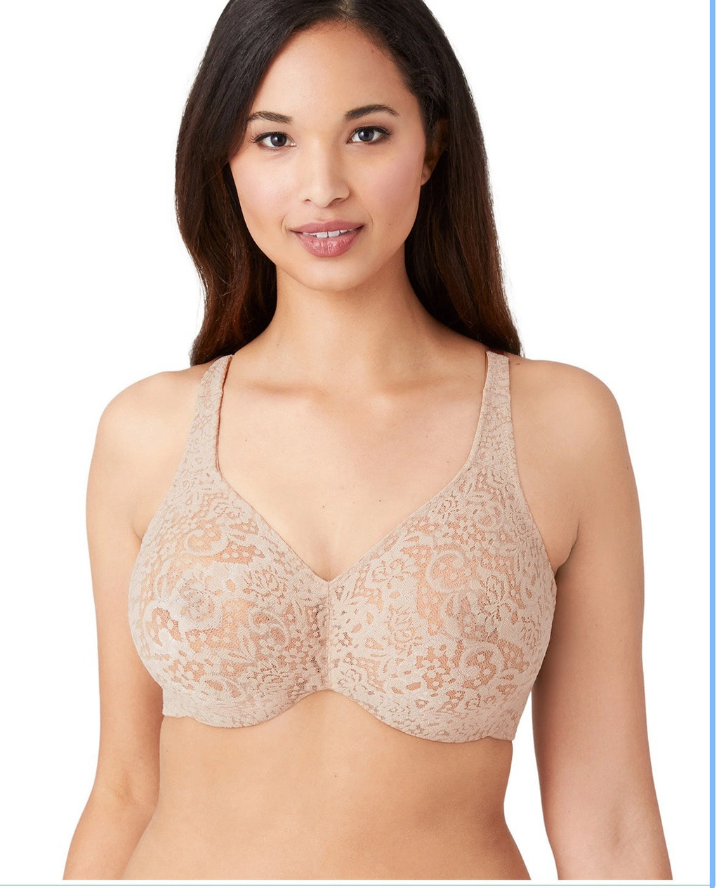 Wacoal 65547 Halo Lace Full Figure Underwire Bra Taupe Brown 36DDD Women’s