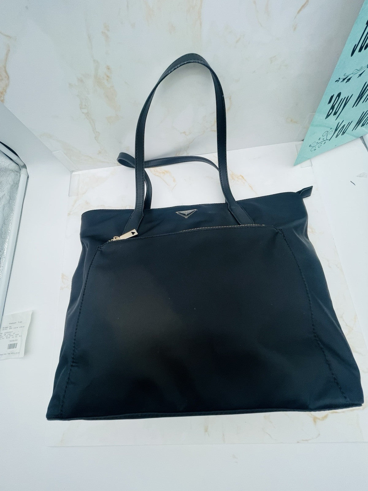 Guess Jaxi Top Zip Tote Black
