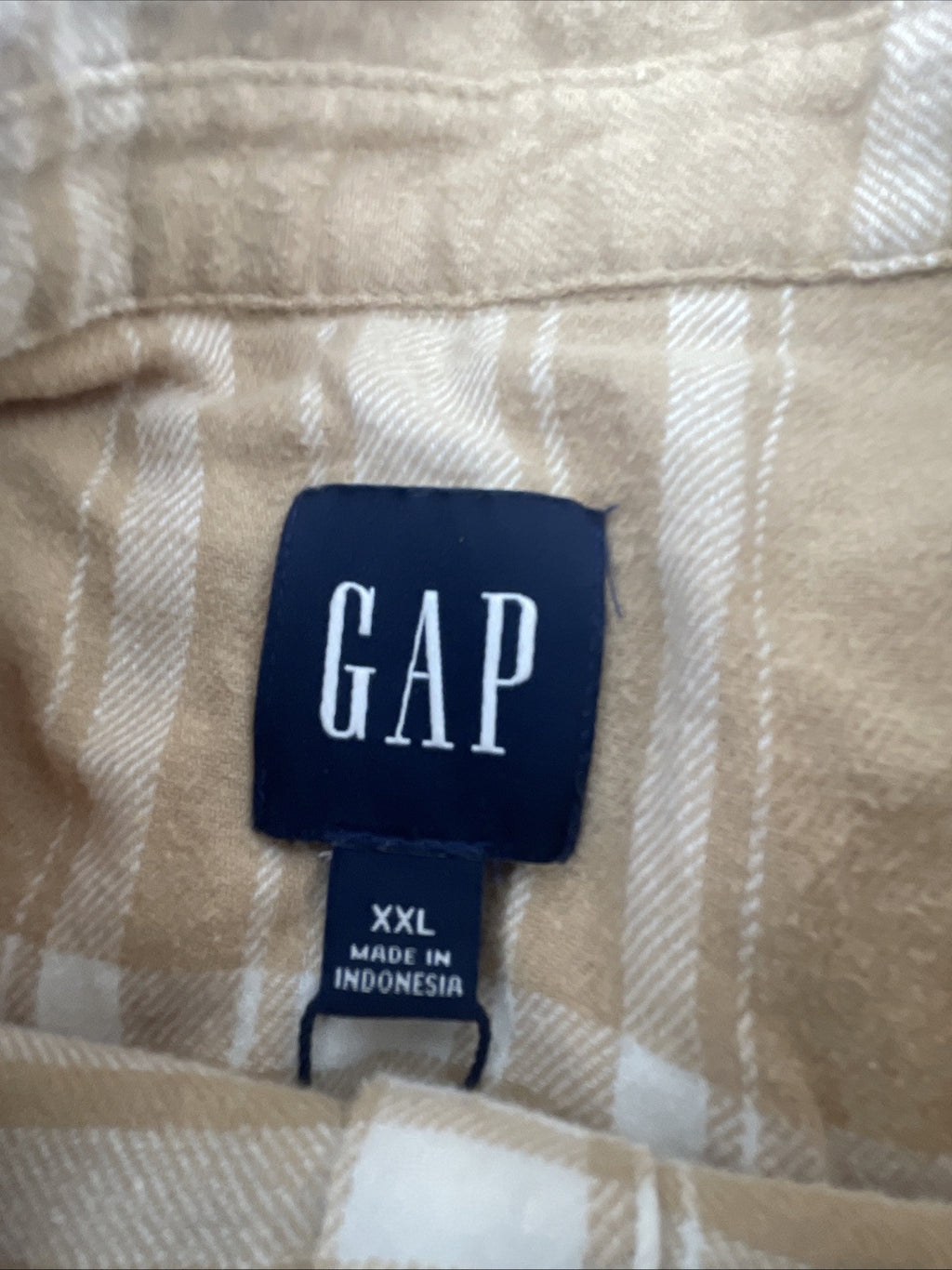Gap Women's Soft Long Sleeve Hi-Low Hem Relaxed Fit Flannel Size XXL