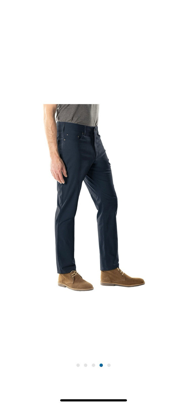 Member's Mark Men's Straight Fit Mason 5 Pocket Stretch Pant 34x30 Dark Navy