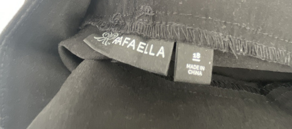 Rafaella Women's Pull-On Stretch Ankle Pant Size 18 Black
