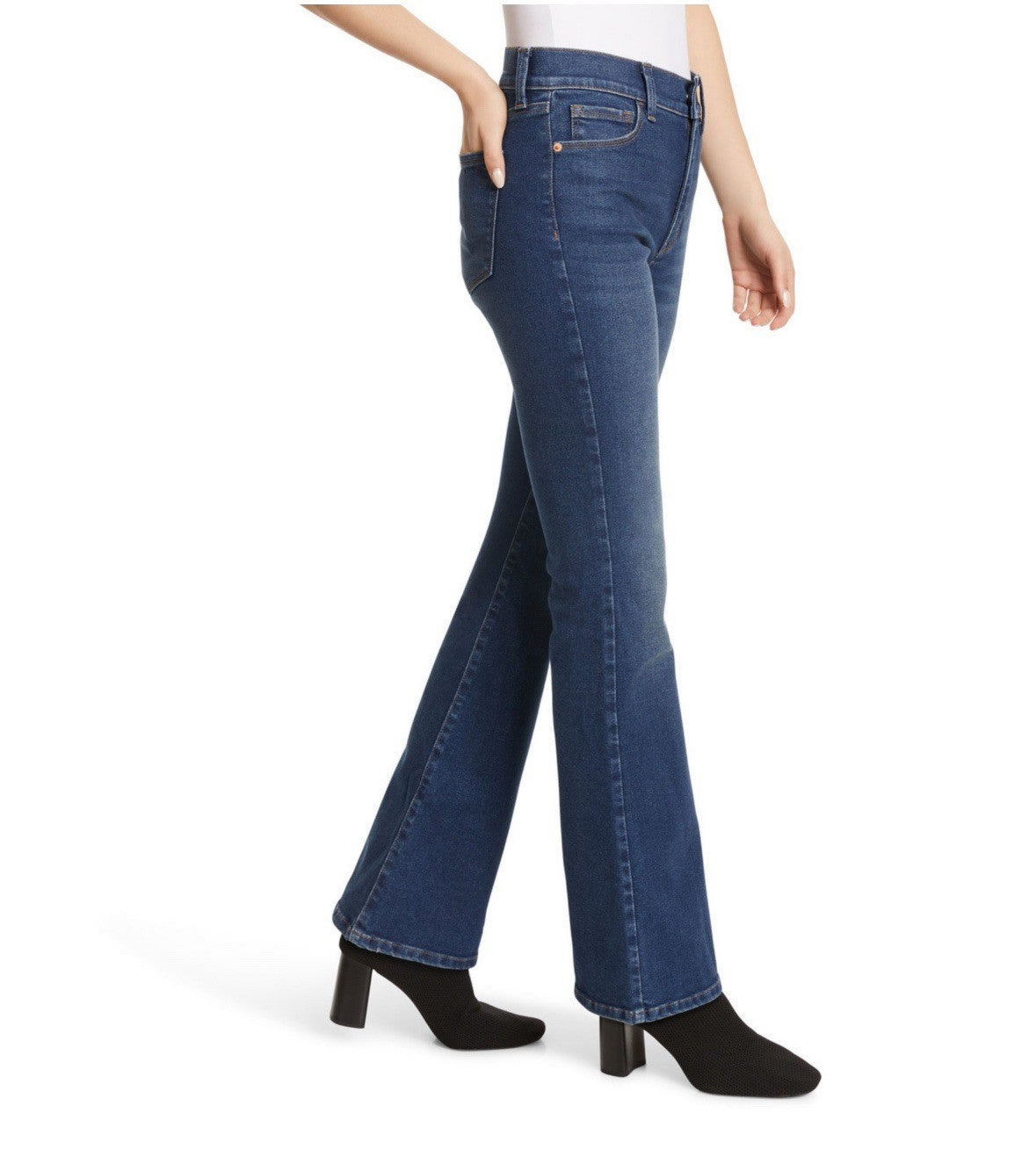 Jessica Simpson Women's High Rise Fitted Flare Jean, JJSB16035 Sz 10 Blue Drive