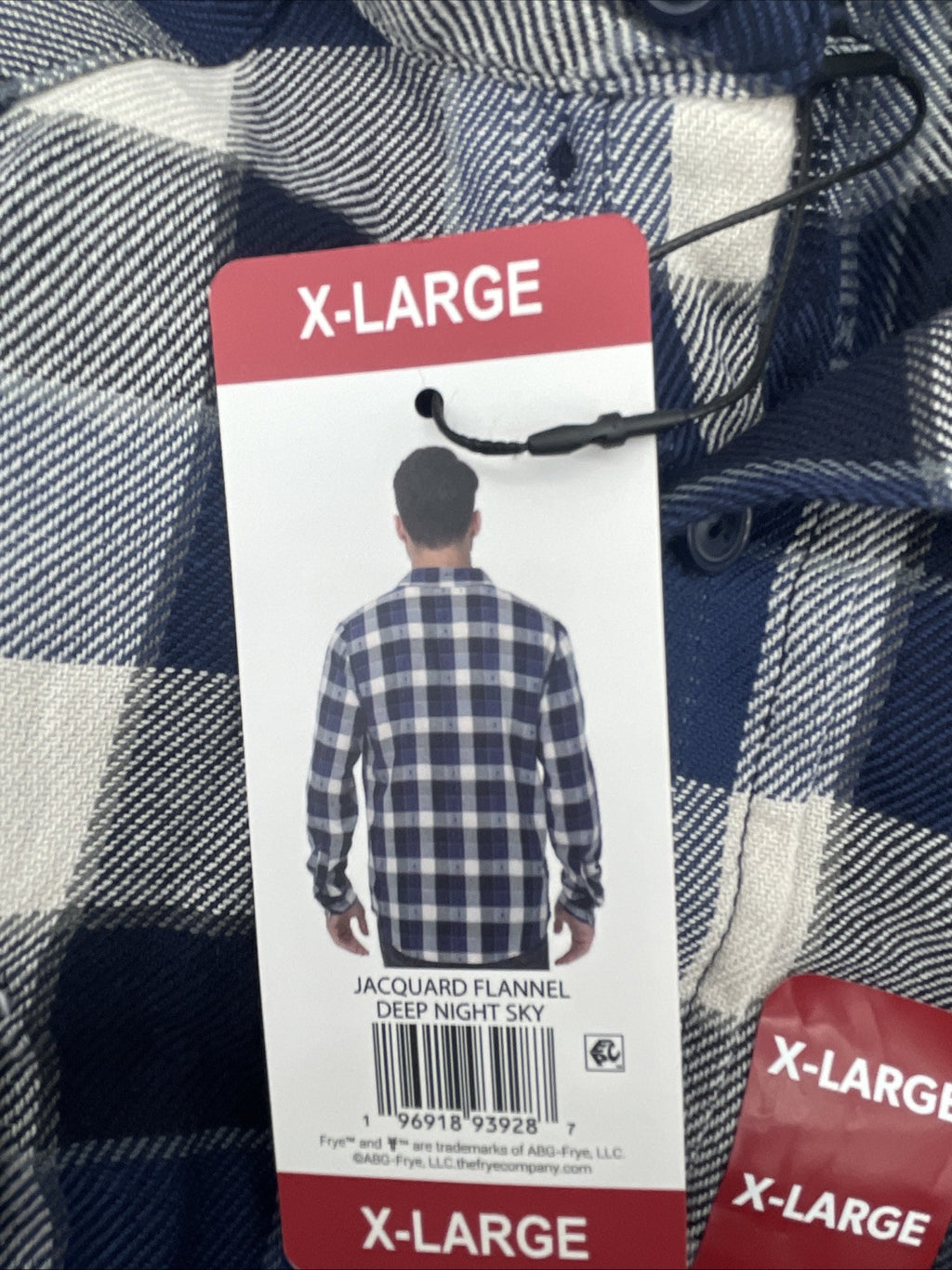 Frye Men's Jacquard Flannel Deep Night Sky Size XL