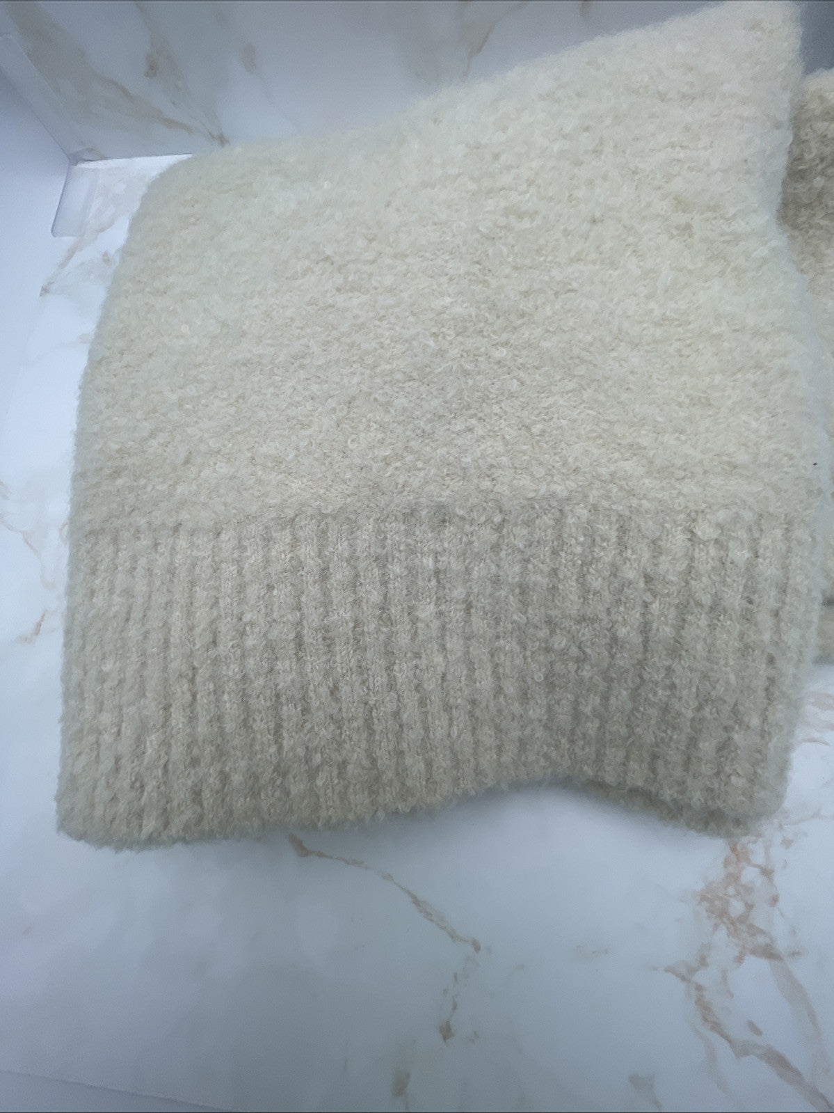 On 34th Women's Plus On 34th Pink Marled Bouclé Sweater,  Size XL White