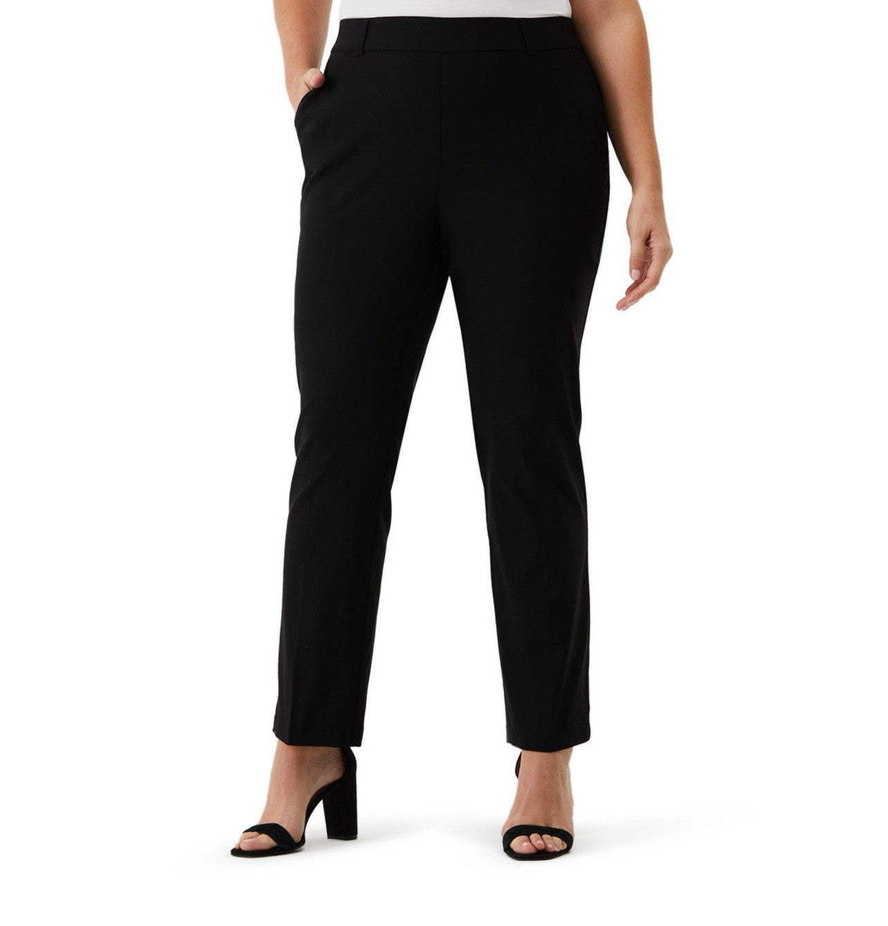 Rafaella Women's Pull-On Stretch Ankle Pant Size 6 Black