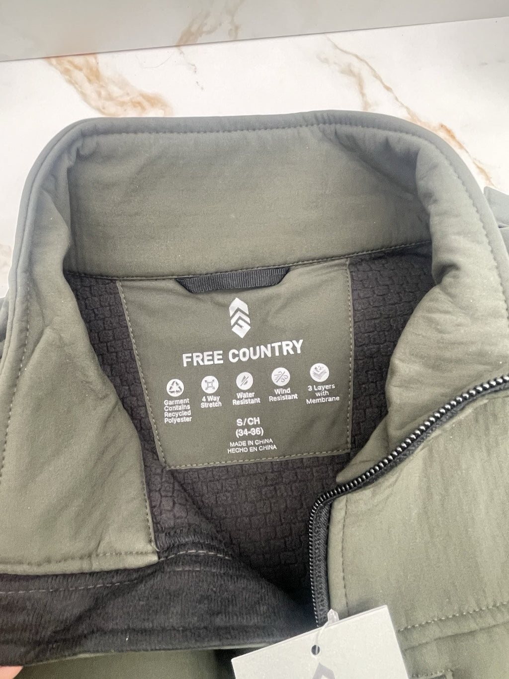 Free Country Men's Softshell Jacket Size Small Olive