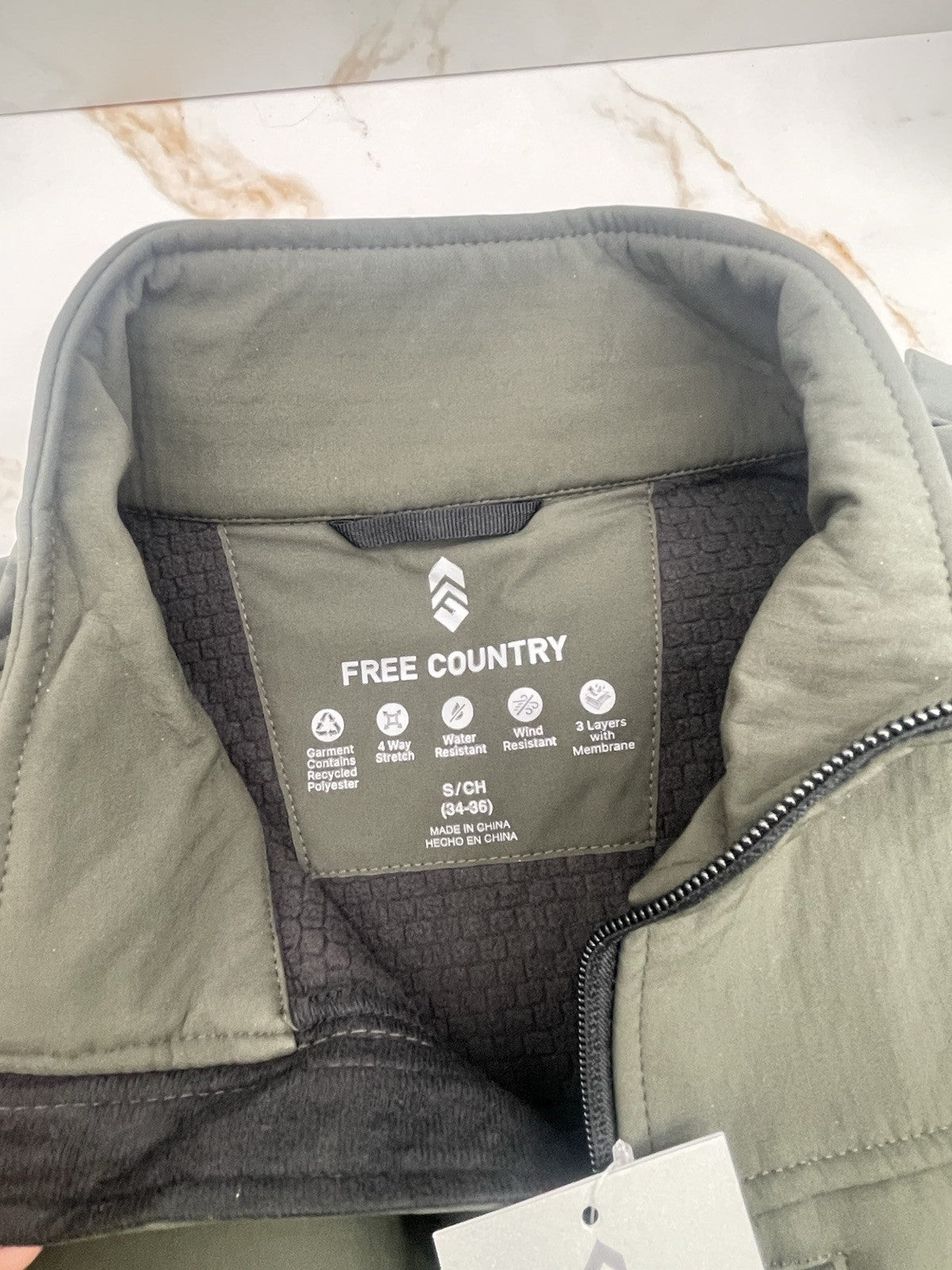 Free Country Men's Softshell Jacket Size Small Olive