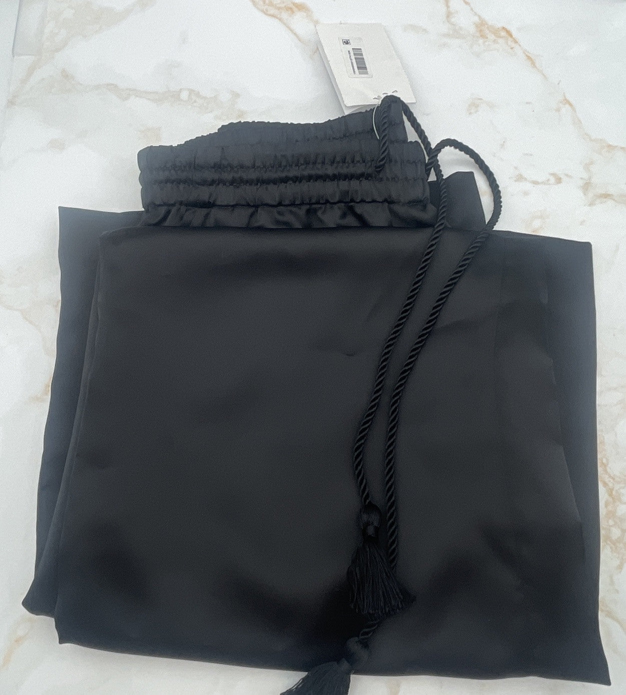 Ralph Lauren Black Crushed Smocked Swimsuit Cover Up Pants XL yjl1924