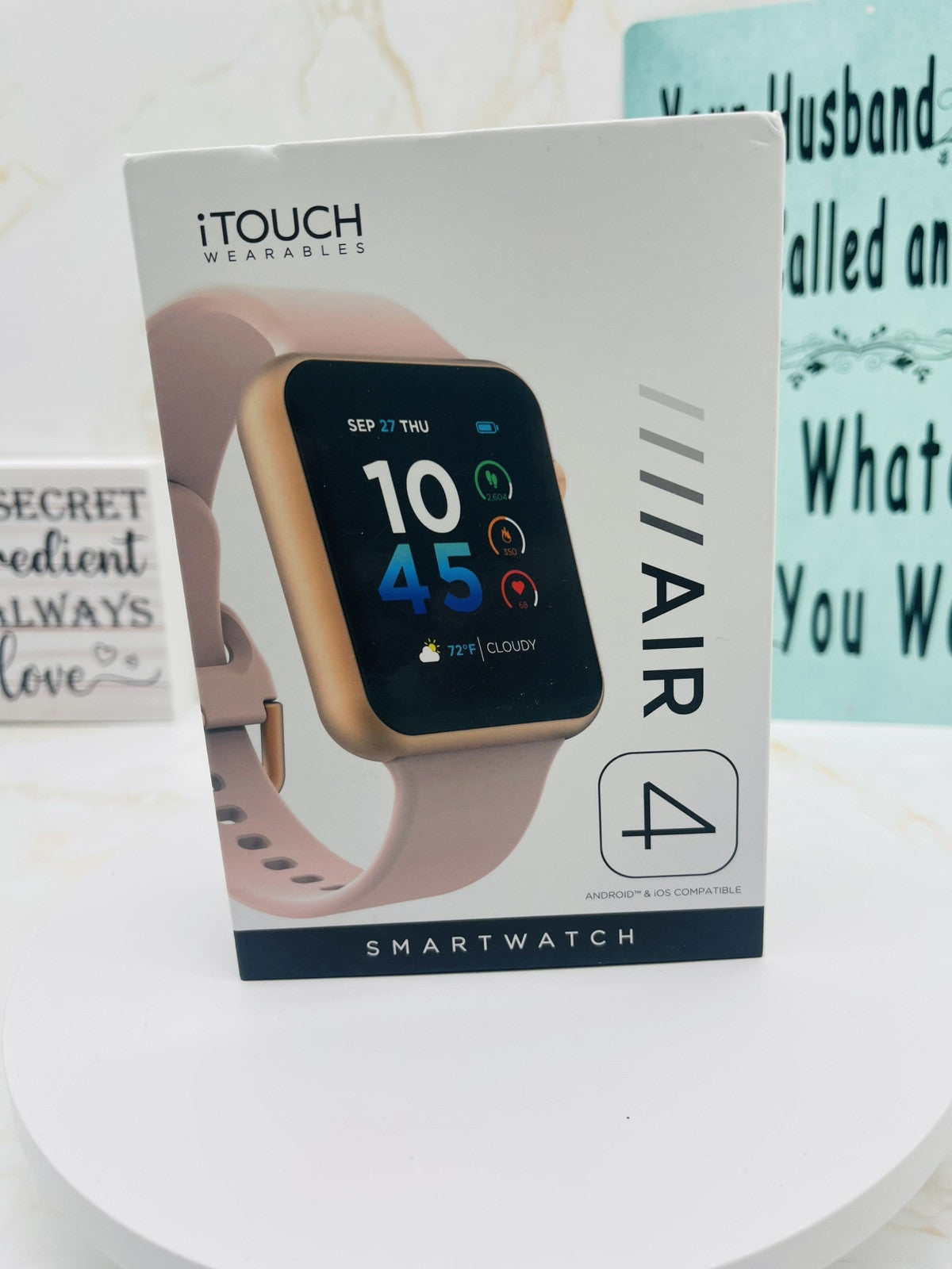 iTouch Air 4 Smartwatch Fitness Heart Rate, Custom Face, 100+ Sports, Bluetooth